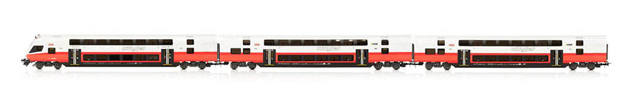 095-JC16650 - H0 - 3-tlg. Doppelstockwagen-Set Cityjet HE, ÖBB, Ep. VI - AC